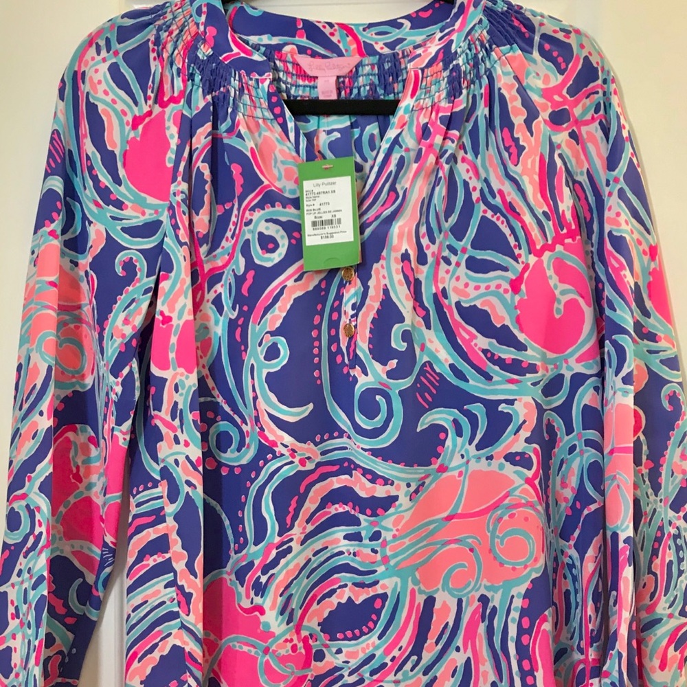 Lilly Pulitzer Elsa Top Pop Up Jellies Be Jammin